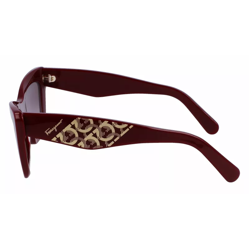 FERRAGAMO SF1081SE-603 Moteriški katės akies formos akiniai nuo saulės Burgundy Brown Gradient 55mm