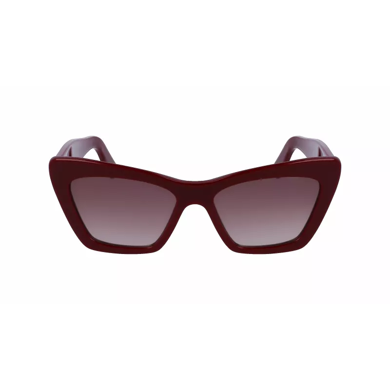 FERRAGAMO SF1081SE-603 Moteriški katės akies formos akiniai nuo saulės Burgundy Brown Gradient 55mm