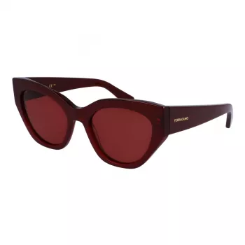 FERRAGAMO SF1107S552065 Moteriški kvadratiniai acetatiniai akiniai nuo saulės Havana Brown Gradient 55/20/140 mm