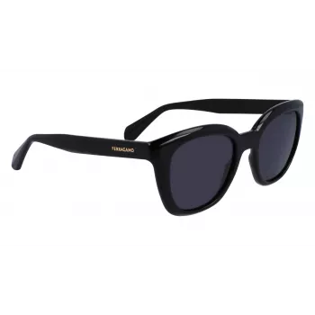 FERRAGAMO SF2000S522100 Moteriški Akiniai nuo Saulės Havana Acetato Rėmeliu Pilkų Gradientinių Lęšių 52/21/145 mm