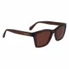 FERRAGAMO SF2001S-232 Unisex Akiniai Havana Ruda Kvadratinis Acetato Rėmelis Rudi Lęšiai 54/20/145 mm