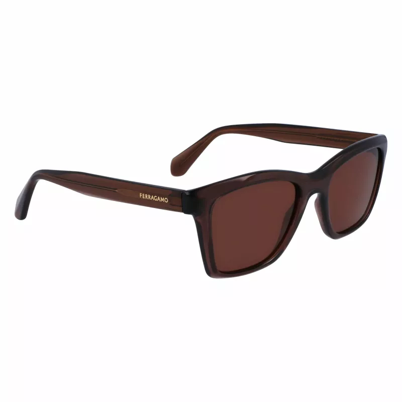 FERRAGAMO SF2001S-232 Unisex Akiniai Havana Ruda Kvadratinis Acetato Rėmelis Rudi Lęšiai 54/20/145 mm