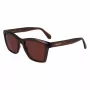 FERRAGAMO SF2001S-232 Unisex Akiniai Havana Ruda Kvadratinis Acetato Rėmelis Rudi Lęšiai 54/20/145 mm
