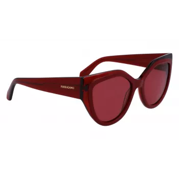 FERRAGAMO SF2004S-618 Moteriški drugelio formos akiniai nuo saulės Havana acetatinis rėmas rudi gradientiniai lęšiai 53/18/140 mm