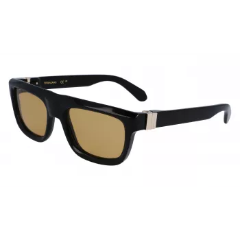 FERRAGAMO SF2009S-011 Vyriški Akiniai nuo Saulės – Juodas Rėmelis, Pilki Lęšiai, 56/21/145 mm