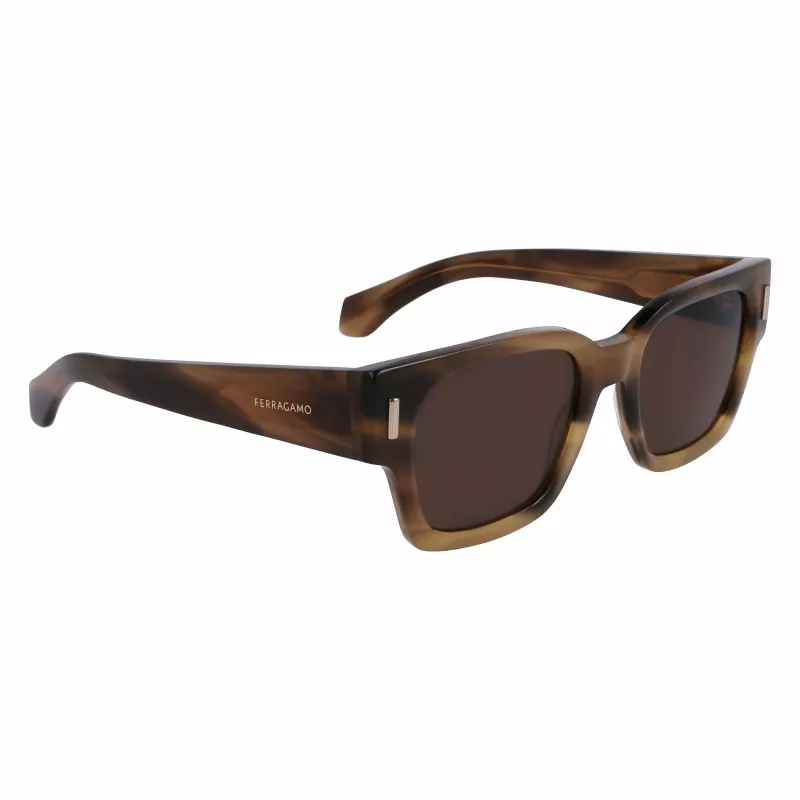 Ferragamo SF2010S-319 Akiniai vyrams Green Havana Square Acetate 52mm