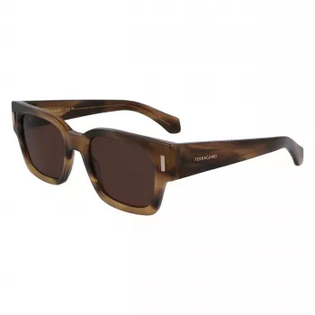 Ferragamo SF2010S-319 Akiniai vyrams Green Havana Square Acetate 52mm