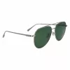 FERRAGAMO SF308S-44 Vyriški stačiakampiai akiniai nuo saulės - rudo havana acetato rėmelis, pilki polikarbonato lęšiai, UV400 apsauga