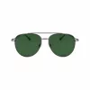 FERRAGAMO SF308S-44 Vyriški stačiakampiai akiniai nuo saulės - rudo havana acetato rėmelis, pilki polikarbonato lęšiai, UV400 apsauga