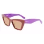 FERRAGAMO SF929S-209 Moteriški akiniai nuo saulės Havana Drugelis Acetatas Rudi Gradientiniai 55/17/145 mm