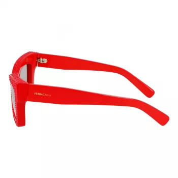 Ferragamo Moteriški Akiniai nuo Saulės SF2045SR52176 Stačiakampis Acetatinis Rėmas Rudi Gradientiniai Stiklai 52/17/140 mm
