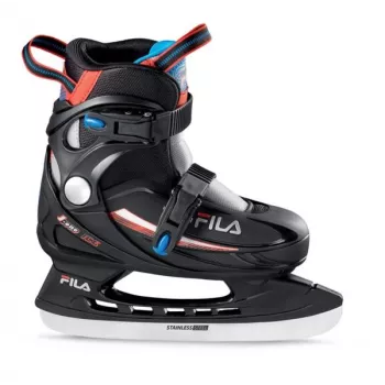 Fila J-One Ice HR vaikiški ledo ritulio pačiūžos, juoda/raudona/mėlyna, EU 31-35