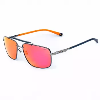 FILA SFI210V60K56R Vyrų Akiniai nuo Saulės – Juodas Rėmelis, Pilki Lęšiai 61mm