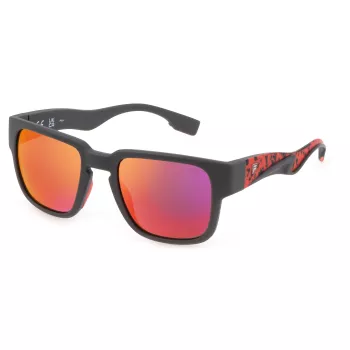 FILA SFI463-53I41P Vyriški poliarizuoti akiniai nuo saulės – juodo/ pilko acetato rėmelis – 53/21/145 mm