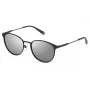 FILA Unisex Sunglasses SFI217-52627X - Stačiakampis plastikinis rėmas su pilkais polikarbonatiniais lęšiais, UV400 apsauga, 55/15/145 mm