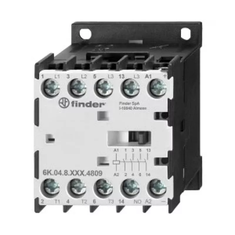 Finder 6K.04.8.230.4812 modulinis kontaktorius, 230 V AC ritė, 3 NO pagrindiniai kontaktai, 1 NO pagalbinis kontaktas, 25 A