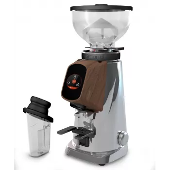 Fiorenzato AllGround kavos malūnėlis matinis chromas ąžuolo mediena 230V EU Dark-T Titan