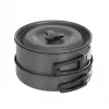 FIREMAPLE FMC-201 Camping Cookware Set – 8 dalių kieto anoduoto aliuminio puodų ir keptuvės rinkinys su lizdine konstrukcija 1–2 asmenims