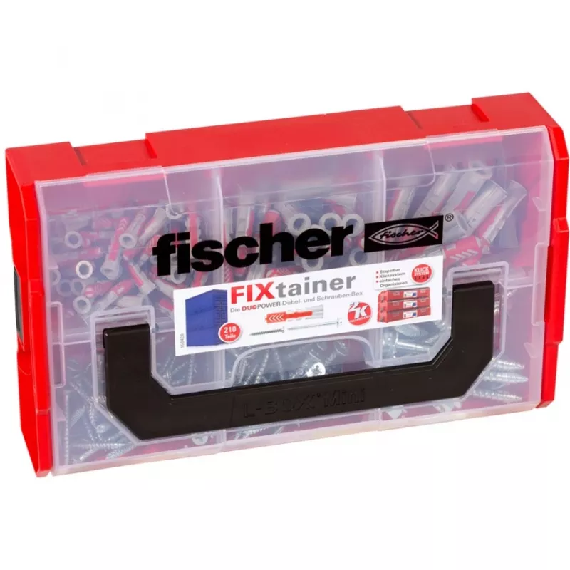 Fischer DUO-Line varžtų ir kaiščių rinkinys dėžutėje, 105 vnt., DUOPOWER & DUOTEC 535969