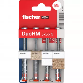 Fischer DuoHM 5x55 S PH PZ ertmės inkaras 55 mm, 4 vnt. 572912