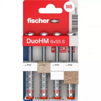 Fischer DuoHM 6x55 S tuščiavidurių sienų inkaras su varžtais, 4 vnt. 572913