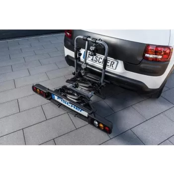 Fischer ProlineEvo 2 dviračių laikiklis ant farko 2 dviračiams, 60 kg, sulankstomas, su LED apšvietimu