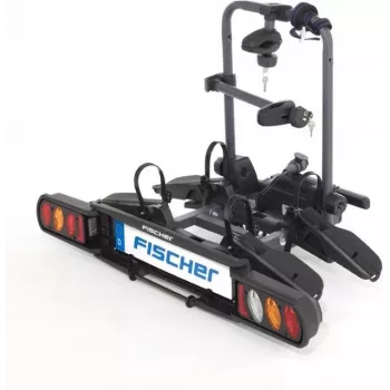 Fischer ProlineEvo 2 dviračių laikiklis ant farko 2 dviračiams, 60 kg, sulankstomas, su LED apšvietimu