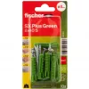 Fischer DUOPOWER Varžtų ir Kaiščių Rinkinys 100 vnt. - 6x30/8x40/10x50 mm - PZ2 - Žalia