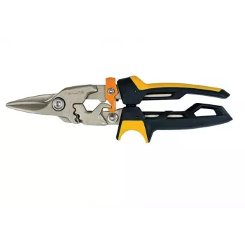 Fiskars PowerGear žirklinės žirklės tiesiam pjovimui, nerūdijančio plieno, oranžinės/juodos, 21 cm, FS1027207