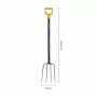 Fiskars Solid komposto šakė su boro plieno galvute ir D formos rankena, 4 dantys, 1220 mm