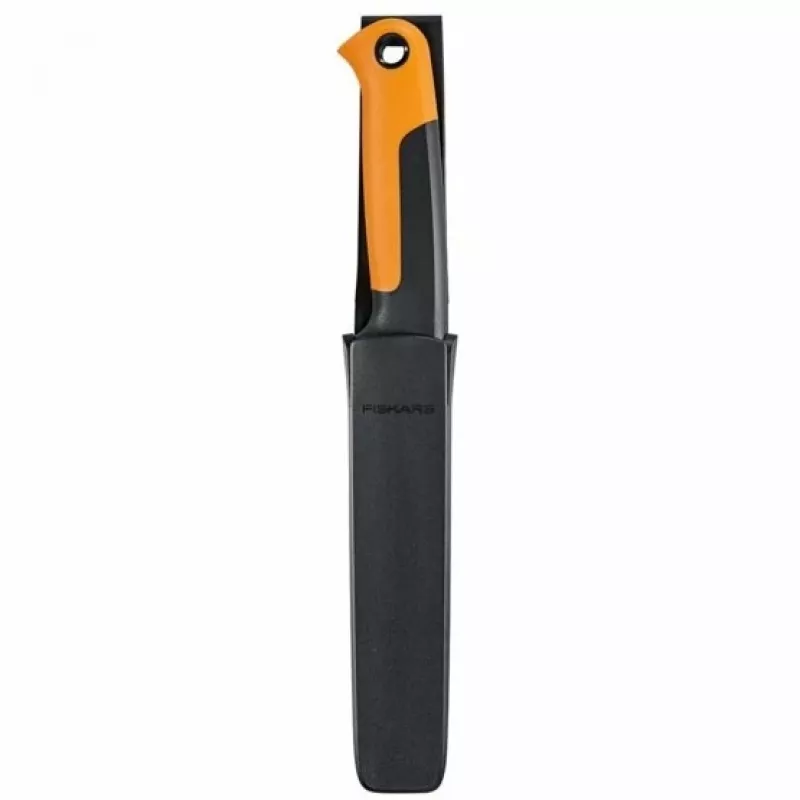 Fiskars X-series K82 derliaus peilis, nerūdijančio plieno ašmenimis, SoftGrip rankena, 15 cm, juoda/oranžinė