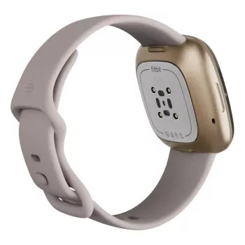 Fitbit Sense Lunar Soft Gold Stainless Steel White