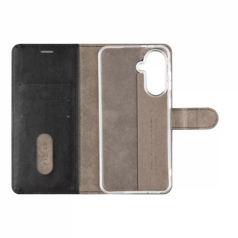 Fixed Opus Book Case, Samsung Galaxy A37 5G, Dirbtinė Oda, Juoda