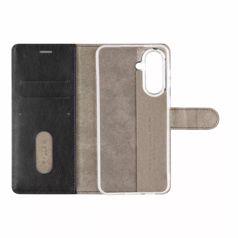 Fixed Opus Book Case, Samsung Galaxy A57 5G, Dirbtinė oda, Juoda