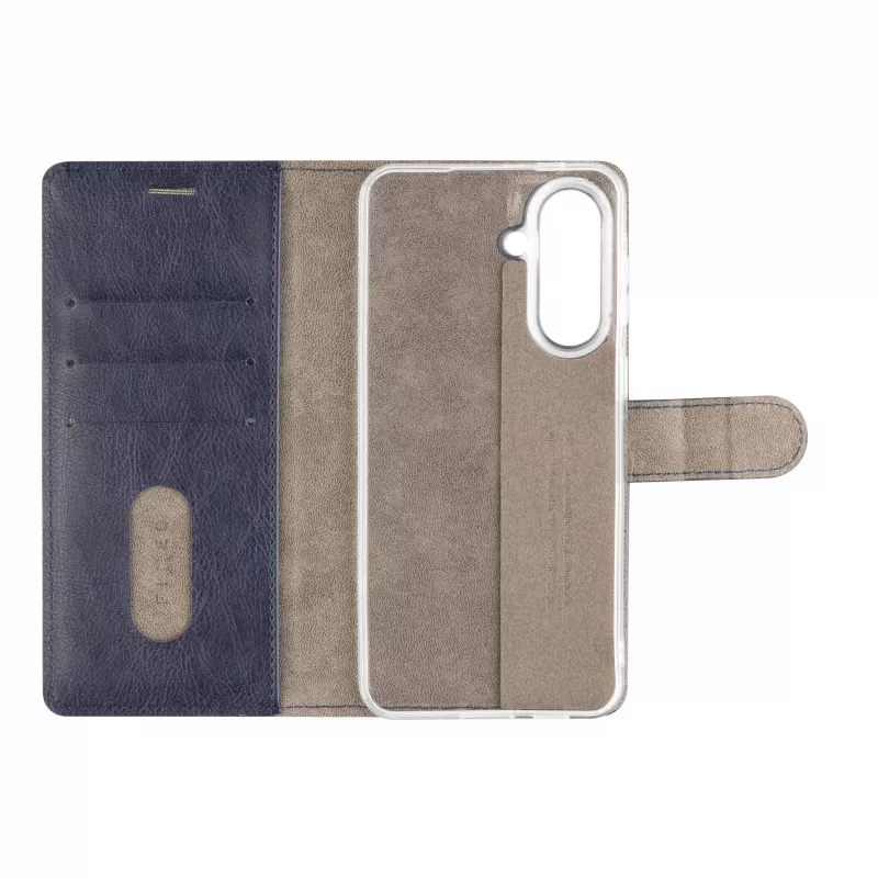 Fixed Opus Book Case, Samsung Galaxy A57 5G, mėlyna sintetinė oda