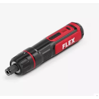 FLEX SD 7-320 4V belaidis atsuktuvas su USB-C įkrovimu, 7 Nm, 320 aps./min., 1/4 inch šešiabriaunis, LED apšvietimas, minkšta rankena, komplekte antgaliai