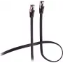 Flexline Patch Cable CAT 8.1 U/FTP PIMF, Flat Highly Flexible Black 1,5m