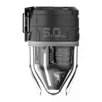 Flextail Max Pump 3 nešiojamasis oro siurblys (juodas) – 300 L/min, 500 liumenų LED, IPX4, USB-C