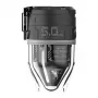 Flextail Max Pump 3 nešiojamasis oro siurblys (juodas) – 300 L/min, 500 liumenų LED, IPX4, USB-C