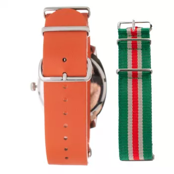 FOLLI FOLLIE Dynamic vyriškas kvarcinis laikrodis WT14T0015DNA 40mm sidabrinis nerūdijantis plienas juoda oda