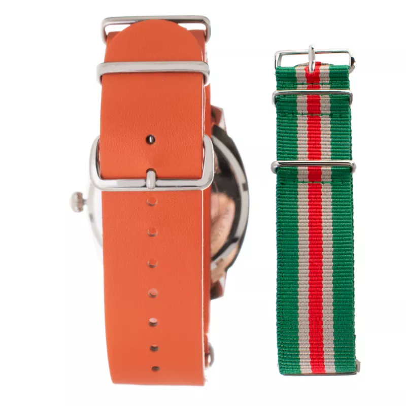 FOLLI FOLLIE Dynamic vyriškas kvarcinis laikrodis WT14T0015DNA 40mm sidabrinis nerūdijantis plienas juoda oda