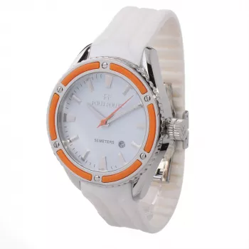FOLLI FOLLIE Heart4Heart moteriškas laikrodis WF0T027ZDO 45mm balta oda