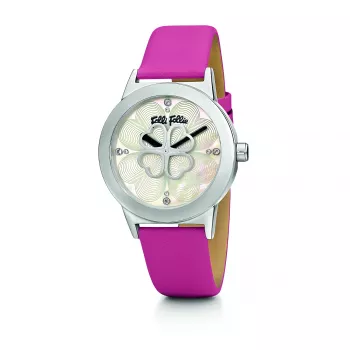 Folli Follie Heart4Heart moteriškas laikrodis WF13T040SPW 32mm rožinio aukso plienas ir balta oda