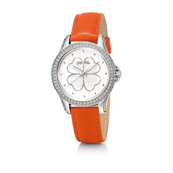 Folli Follie Santorini Flower Moteriškas Laikrodis WF15A031SPW 35mm Baltas Odinis Dirželis