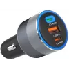 Forcell F-Energy 65 automobilinis įkroviklis 65W, 2x USB-C (PD 3.0) ir 1x USB-A (QC 4.0), pilka