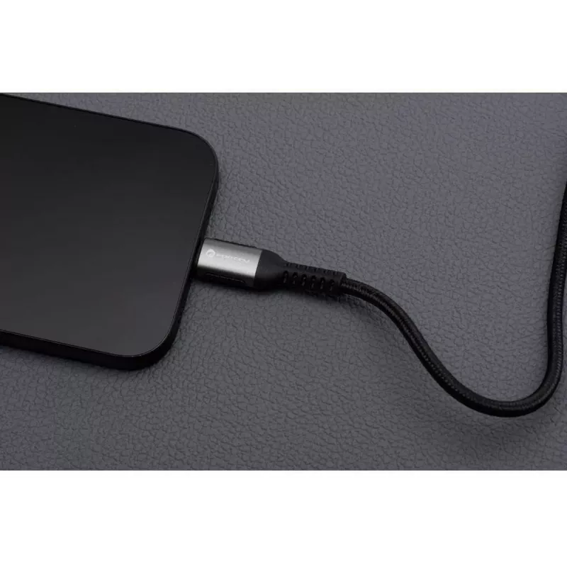FORCELL F-Energy Cafule USB-C į USB-C laidas 1,2 m 240 W 5 A PD QC 4.0 pintas juodas