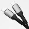 FORCELL F-Energy Cafule USB-C į USB-C laidas 1,2 m 240 W 5 A PD QC 4.0 pintas juodas
