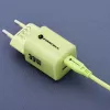 Forcell F-Energy GaN III VT-41 33 W sieninis įkroviklis, 1x USB-C PD 3.0/PPS ir 1x USB-A QC 4.0, žalias