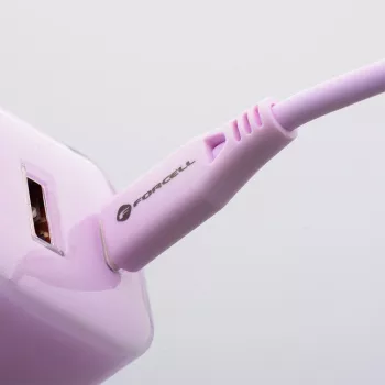 Forcell F-Energy GaN III VT-41 33W 1x USB-C 1x USB-A PD 3.0 QC 4.0 sieninis įkroviklis violetinis