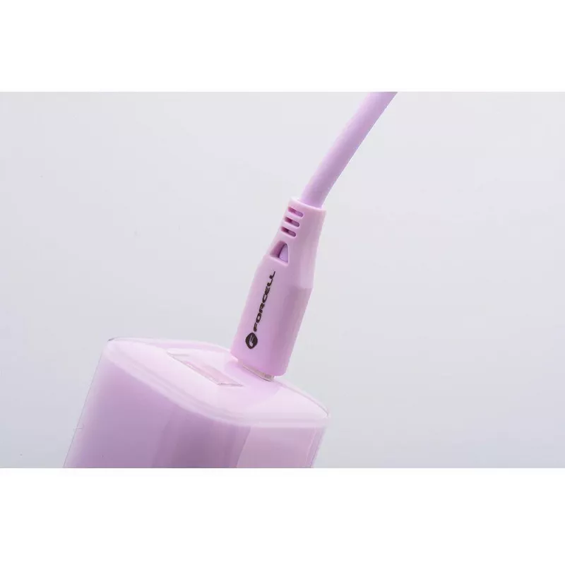 Forcell F-Energy GaN III VT-41 33W 1x USB-C 1x USB-A PD 3.0 QC 4.0 sieninis įkroviklis violetinis